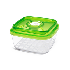 GLASS CONTAINER 22 X 22 X 10.5 CM, 3.6 L