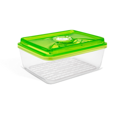 VACSY® GLASS CONTAINER 26 X 20 X H. 9.5 CM, 3.8 L