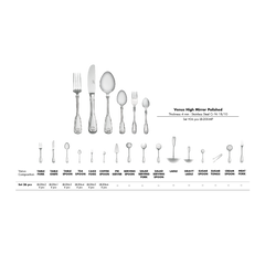 VENUS HIGH MIRROR POLISHED 36-PIECE CUTLERY SET