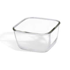 GLASS CONTAINER 19 X 19 X 9.5 CM