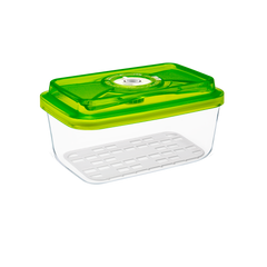 VACSY® GLASS CONTAINER 12 X 20 X H. 8 CM, 1.5 L