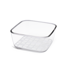 GLASS CONTAINER 22 X 22 X 10.5 CM, 3.6 L