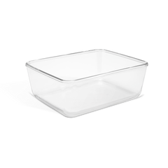 VACSY® GLASS CONTAINER 26 X 20 X H. 9.5 CM, 3.8 L